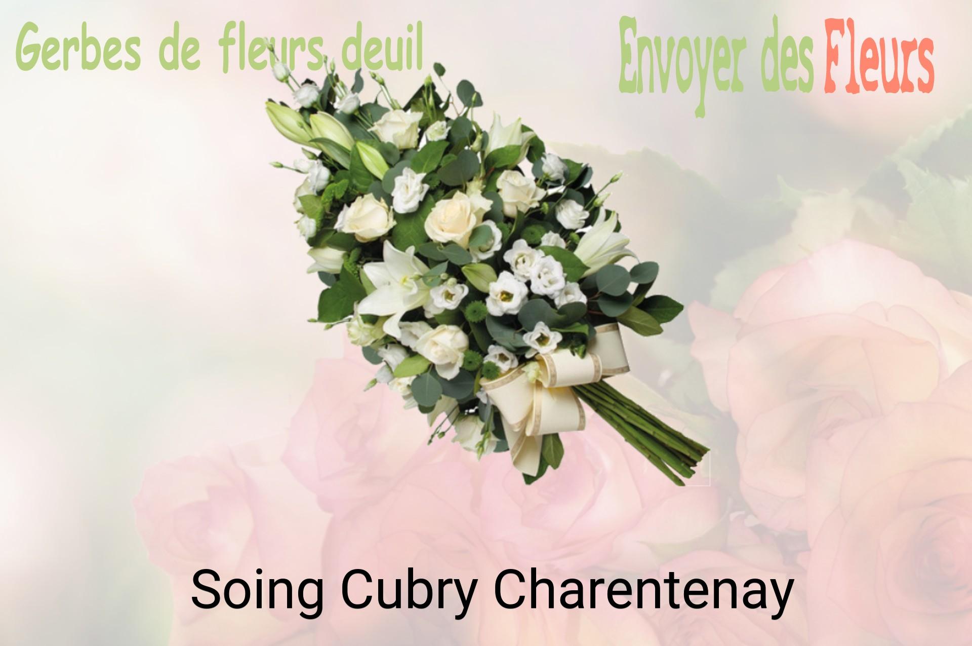 Gerbe de fleurs de deuil livrée à Soing-Cubry-Charentenay